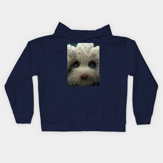 Fluffy Dog Kids Hoodie by jetti